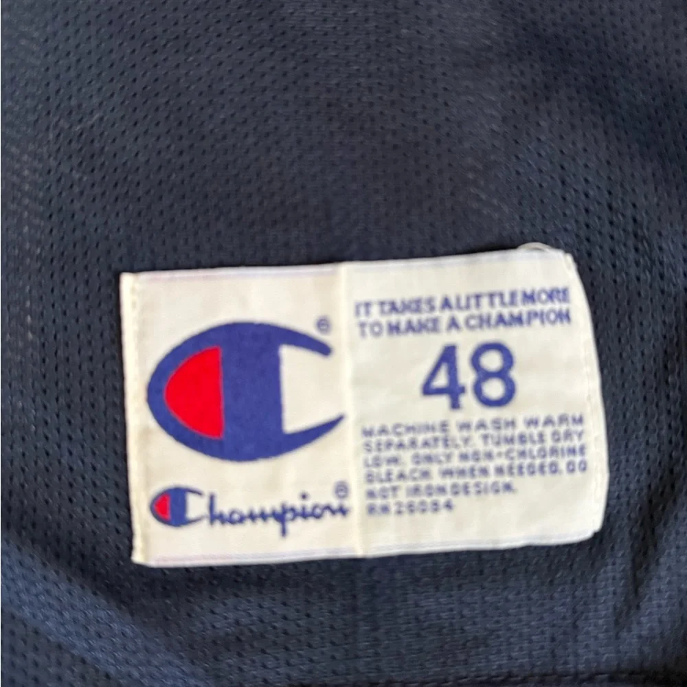Champion Navy Blue Vintage Houston Rockets #33 Jersey Pippen 48 - Picture 4 of 6